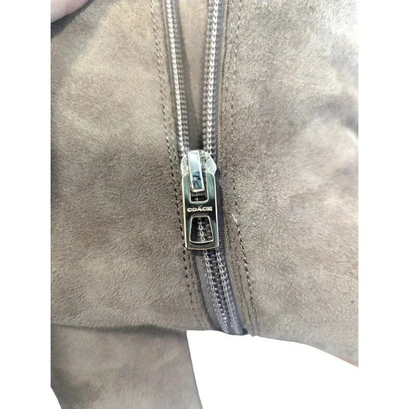 COACH Bonnie Women's Block Heeled Bootie Boots Size 10 B Suede Tan - Picture 8 of 14